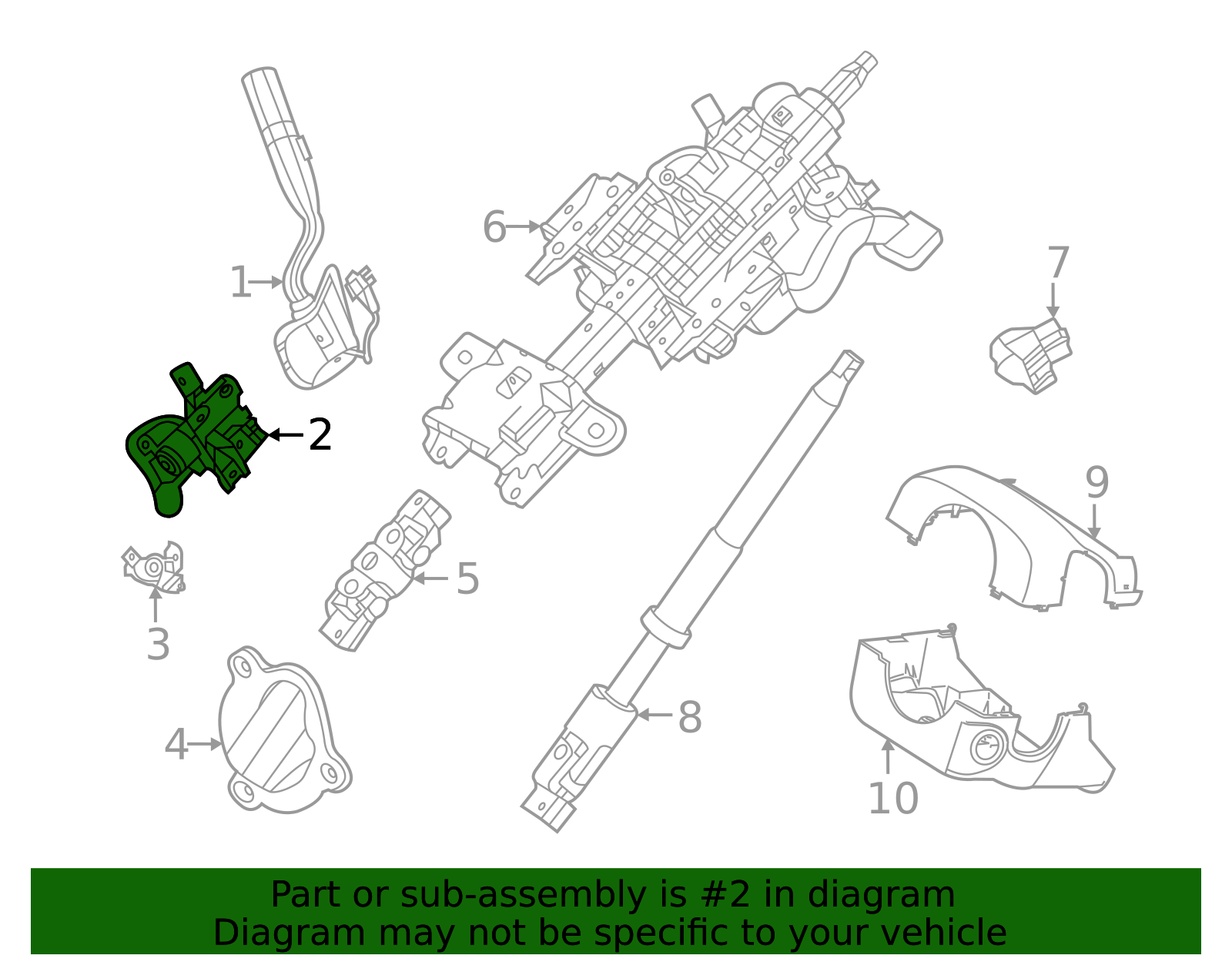 CC3Z-7210-Z - Automatic Transmission Shift Lever 2021-2026 Ford