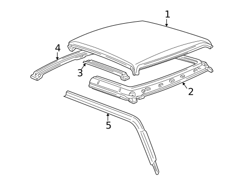Roof & Components for 2003 Mazda B3000 #1