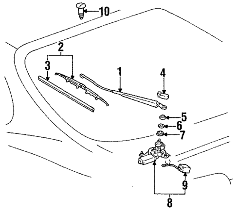 Wiper & Washer Components for 1998 Toyota Supra #1