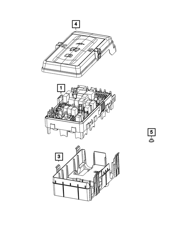 68465571AA - Electrical: Power Distribution Center Cover for Mopar Image