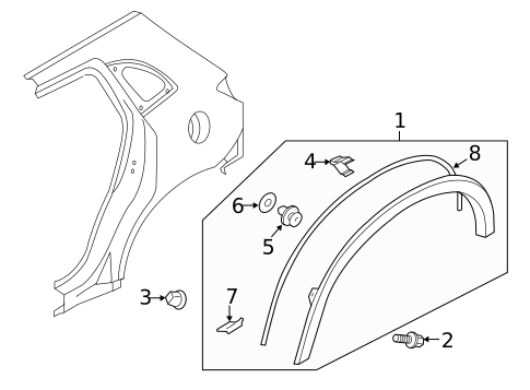 Exterior Trim - Quarter Panel for 2022 Mitsubishi Outlander Sport #0
