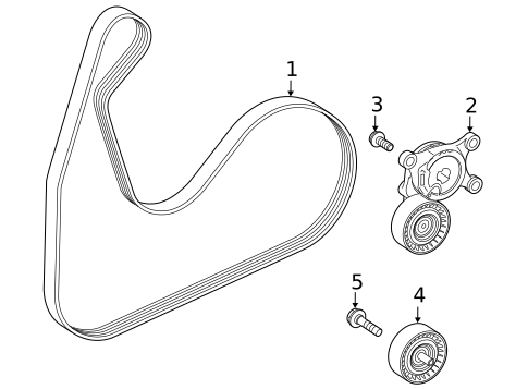 Accessory Drive Belt System Components for 2022 Mercedes-Benz GLB 250 #0