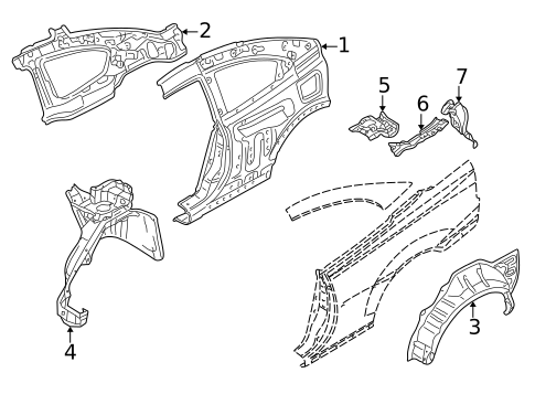 Inner Structure for 2003 Chrysler Sebring #1