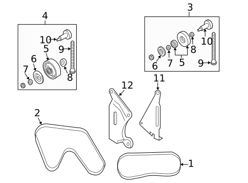 Belts & Pulleys for 2006 Nissan 350Z #1