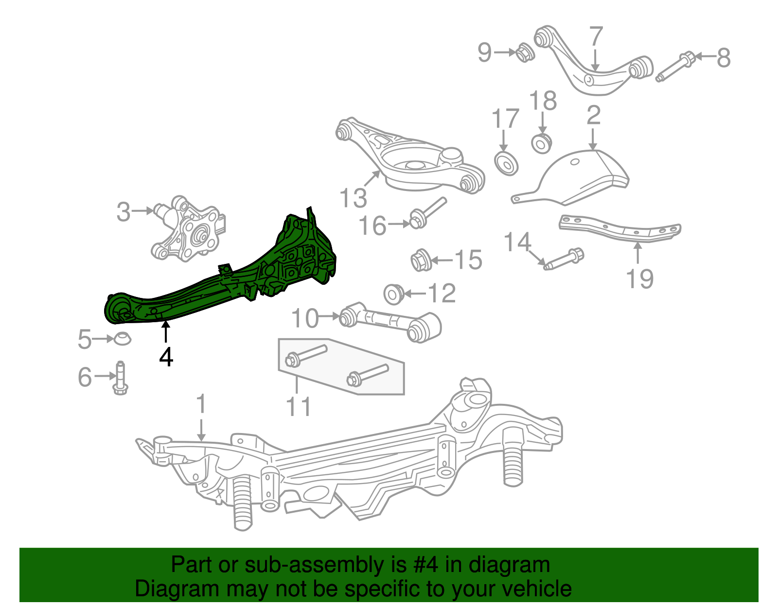 2006-2012 Ford Trailing Link 4M8Z-5500-A | OEM Parts Online