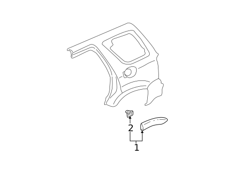 Exterior Trim - Quarter Panel for 2003 Mazda Tribute #0