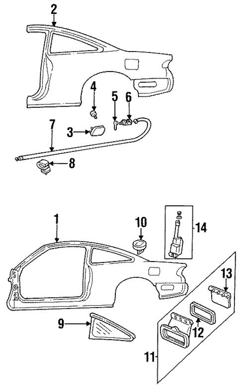 Fuel Door for 1994 Mazda MX-6 #0
