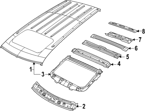 Roof & Components for 2025 Jeep Grand Cherokee #1