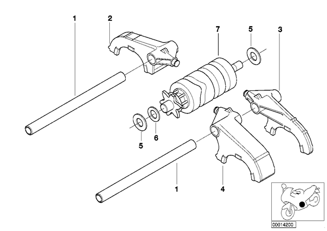 23317683470 - Manual Transmission: Support -  for BMW-Motorrad Image