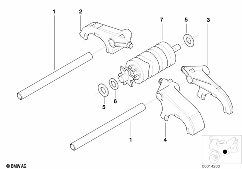 Inside Shift-Control Components for 2000 BMW-Motorrad R 1150 GS #1