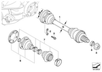 33219067818 - Rear Axle: Repair Kit Bellows, Interior for BMW Image