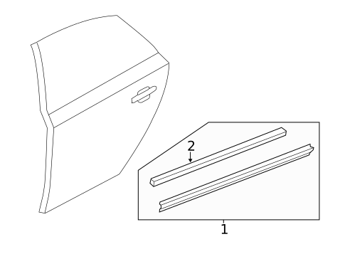 Exterior Trim - Rear Door for 2014 Audi RS7 #0