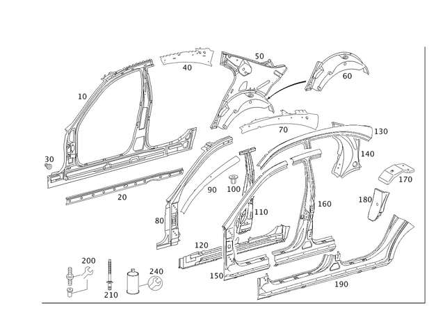 2116360816 - Side Panels: Reinforcement for Mercedes-Benz Image image