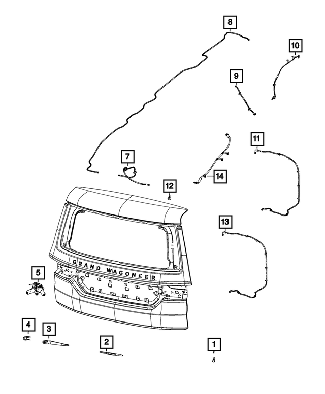 68505554AA - Electrical: Rear Wiper Blade for Mopar Image