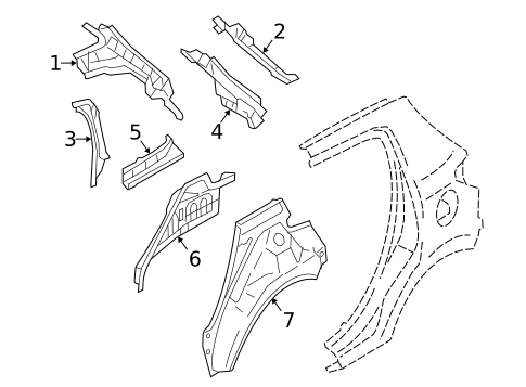 Inner Structure for 2015 Mitsubishi Mirage #0