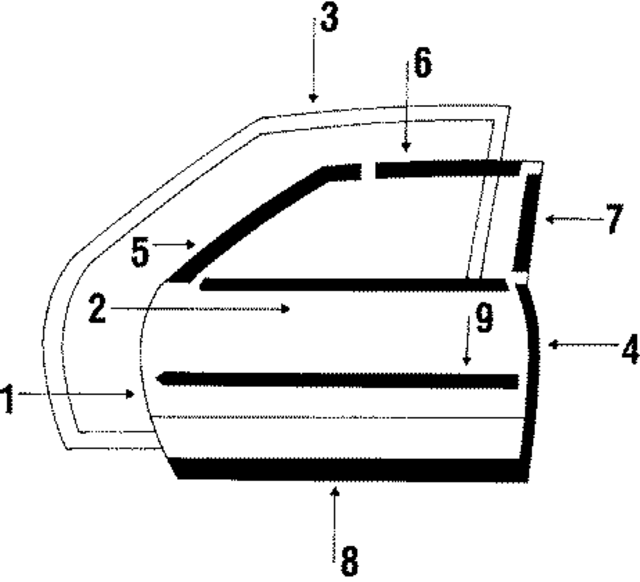 20469450 - Body: Weatherstrip for GM Image