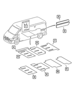 5131360AA - Interior Trim: Side Panel Insulation for Dodge: Sprinter 2500, Sprinter 3500 Image