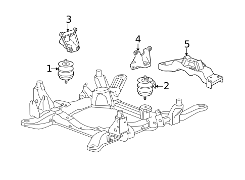 Engine & Trans Mounting for 2009 Cadillac SRX #0