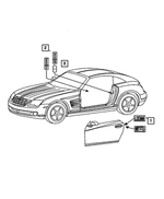 5142234AA - : Tire Pressure Label for Chrysler: Crossfire Image