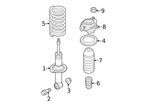 Struts & Components for 2014 Subaru Impreza #1