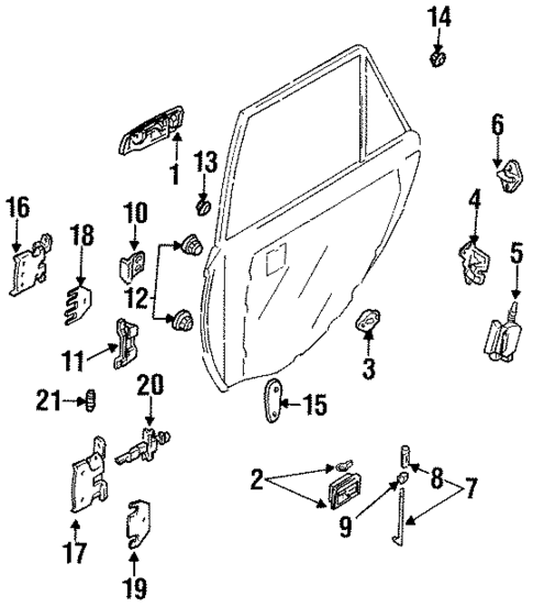 Hardware for 1996 Mercury Tracer #0