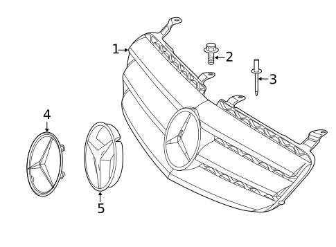 Grille & Components for 2016 Mercedes-Benz E63 AMG S #4