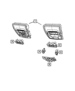 6EM27TX7AC - Electrical: Overhead Console Switch for Ram: 1500, 2500, 3500 Image