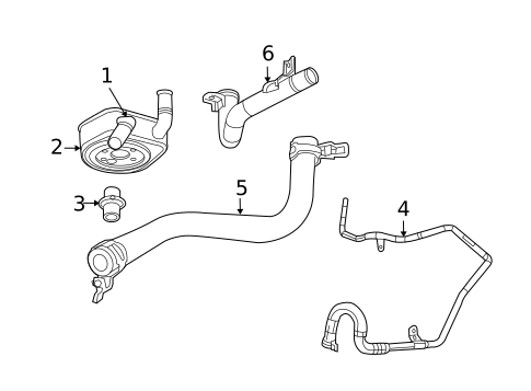 Oil Cooler for 2009 Volkswagen Routan #0