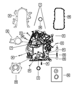 68262818AA - 3.8L Gas; Engine: Engine Timing Cover Package for Mopar Image