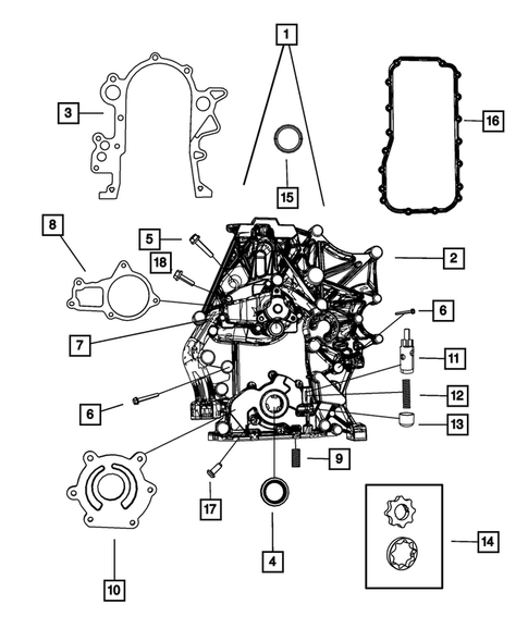 Timing Belt/Chain and Cover and Balance Shaft for 2009 Chrysler Town & Country #0