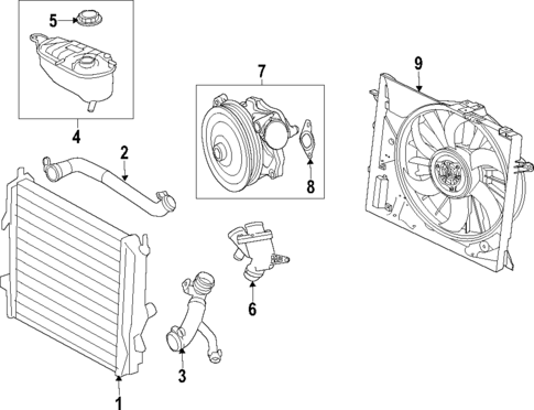 Radiator & Components for 2014 Jaguar XKR #1