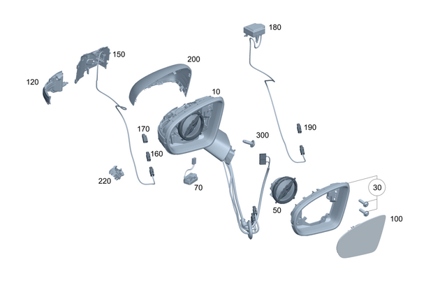 998105502 - : Mirror Shell for Mercedes-Benz Image