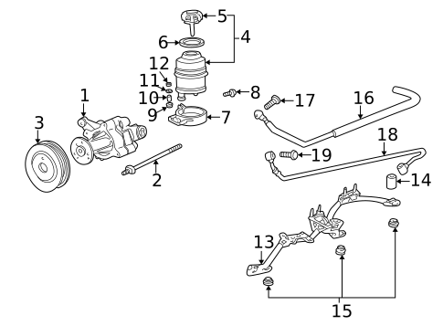 Pump & Hoses for 2001 BMW 740iL #0