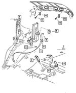 55196689AC - : Seat Belt Turning Loop Adjuster for Mopar Image