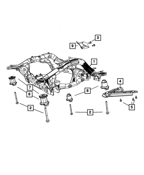 Front Suspension, Strut and Cradle for 2011 Jeep Grand Cherokee #1