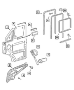 5104353AA - Doors and Related Parts: Front Door Vent Glass, Right for Mopar Image