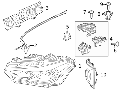 Headlamp Components for 2023 BMW iX #0