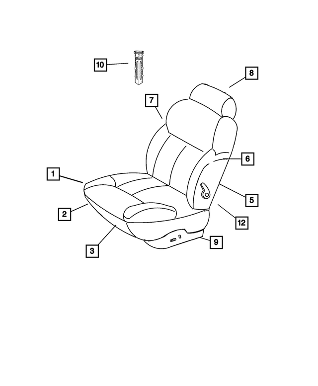 5093618AA - Interior Trim: Seat Cushion Foam, Right &amp; Left for Mopar Image