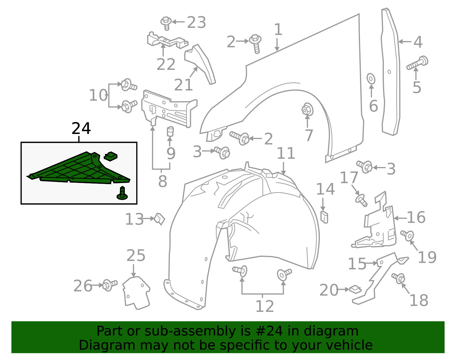 2017-2018 Cadillac CT6 Passenger Side Engine Compartment Panel ...