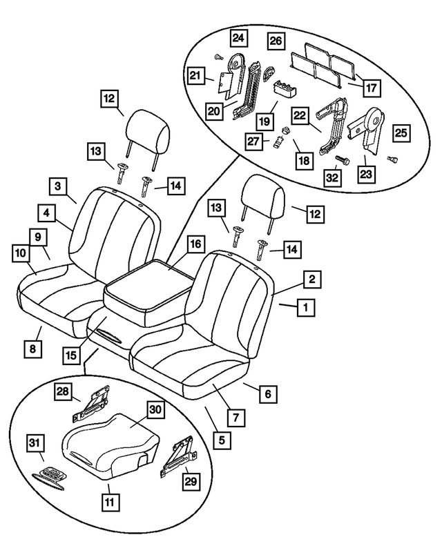 1AE881Y3AA - : Front Seat Cushion Cover for Mopar Image