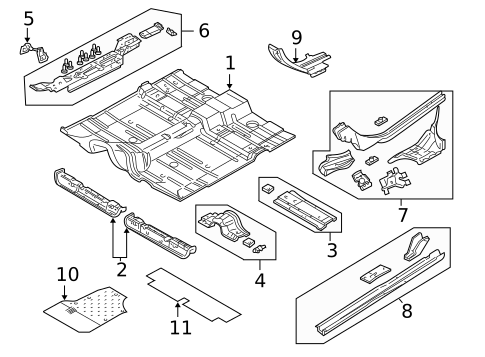Floor & Rails for 2005 Dodge Stratus #0