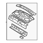 6E5Z5446506AA - Body: Package Tray for Ford: Fusion | Lincoln: MKZ, Zephyr | Mercury: Milan Image