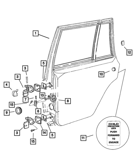 Rear Door for 2001 Jeep Cherokee #1