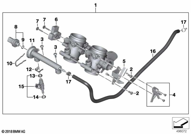 13547684688 - : Bracket For Accelerator Bowden Cable for BMW-Motorrad Image