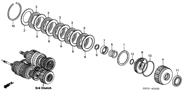 AT Clutch (3rd) (-'05) for 2005 Honda Pilot #0