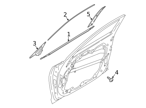 Exterior Trim - Front Door for 2020 Kia Stinger #0