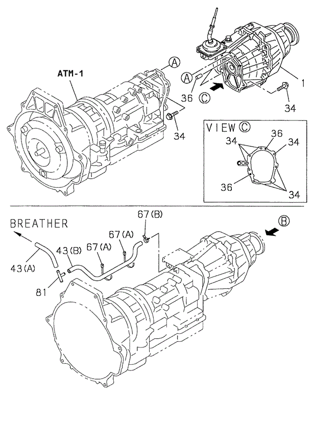 AT Transfer Assembly for 1998 Acura SLX #0