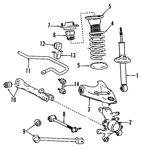 Rear Suspension for 1993 Lexus SC300 #0