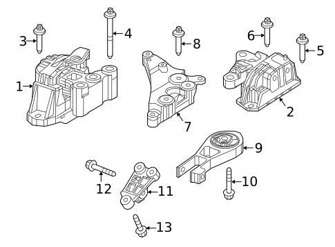 Engine & Trans Mounting for 2017 Jeep Compass #0
