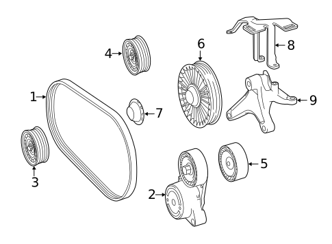 Belts & Pulleys for 2016 Mercedes-Benz E63 AMG S #0